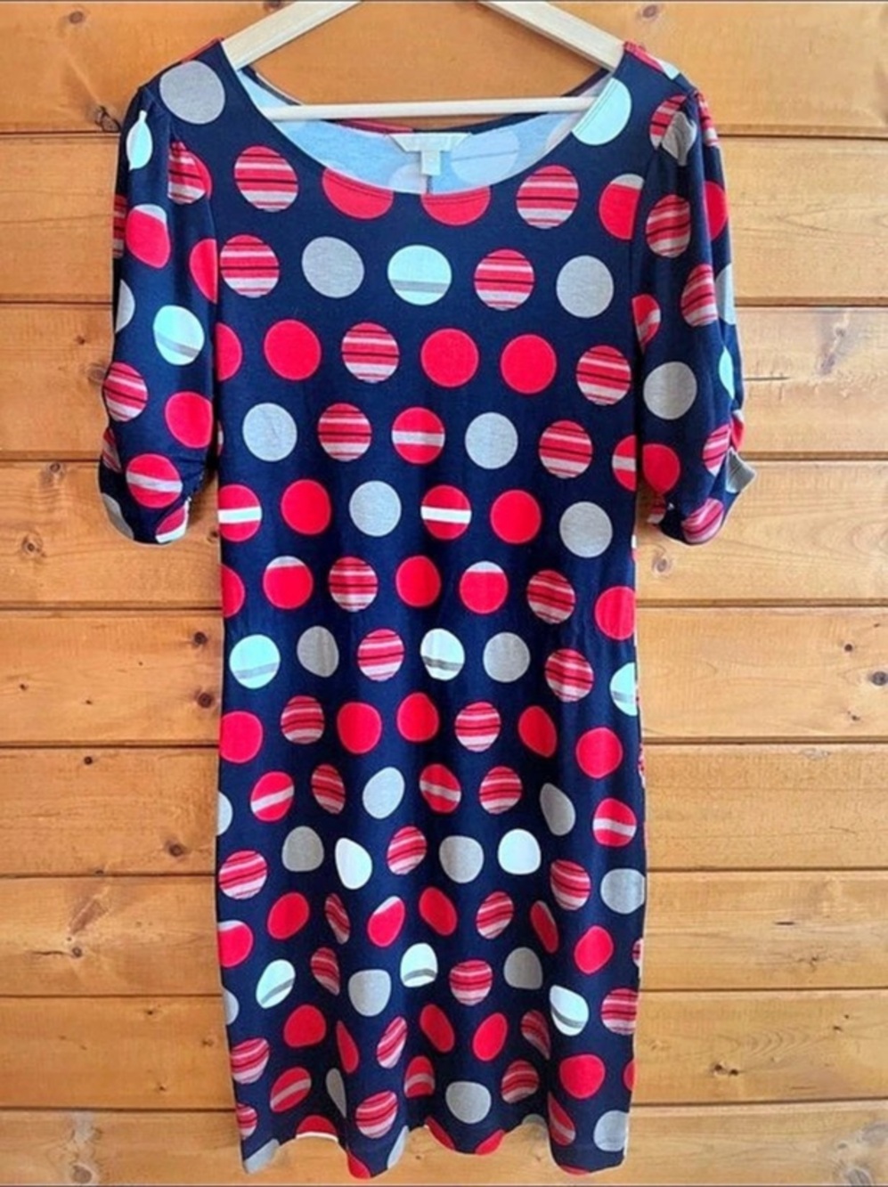 Dot Dress in Blue & Red Size Medium Like New